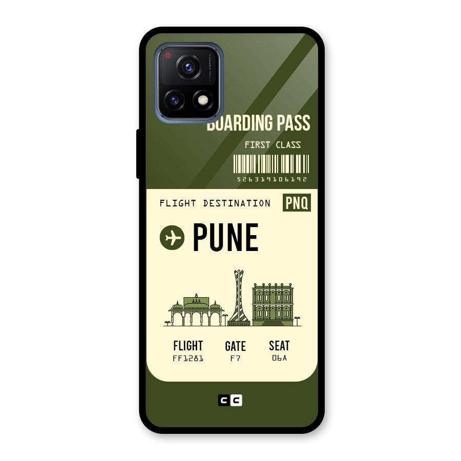 Pune Boarding Pass Glass Back Case for Vivo Y72 5G