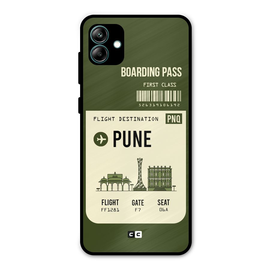Pune Boarding Pass Metal Back Case for Galaxy A04