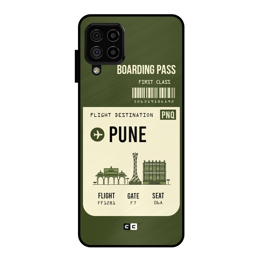 Pune Boarding Pass Metal Back Case for Galaxy A22 4G