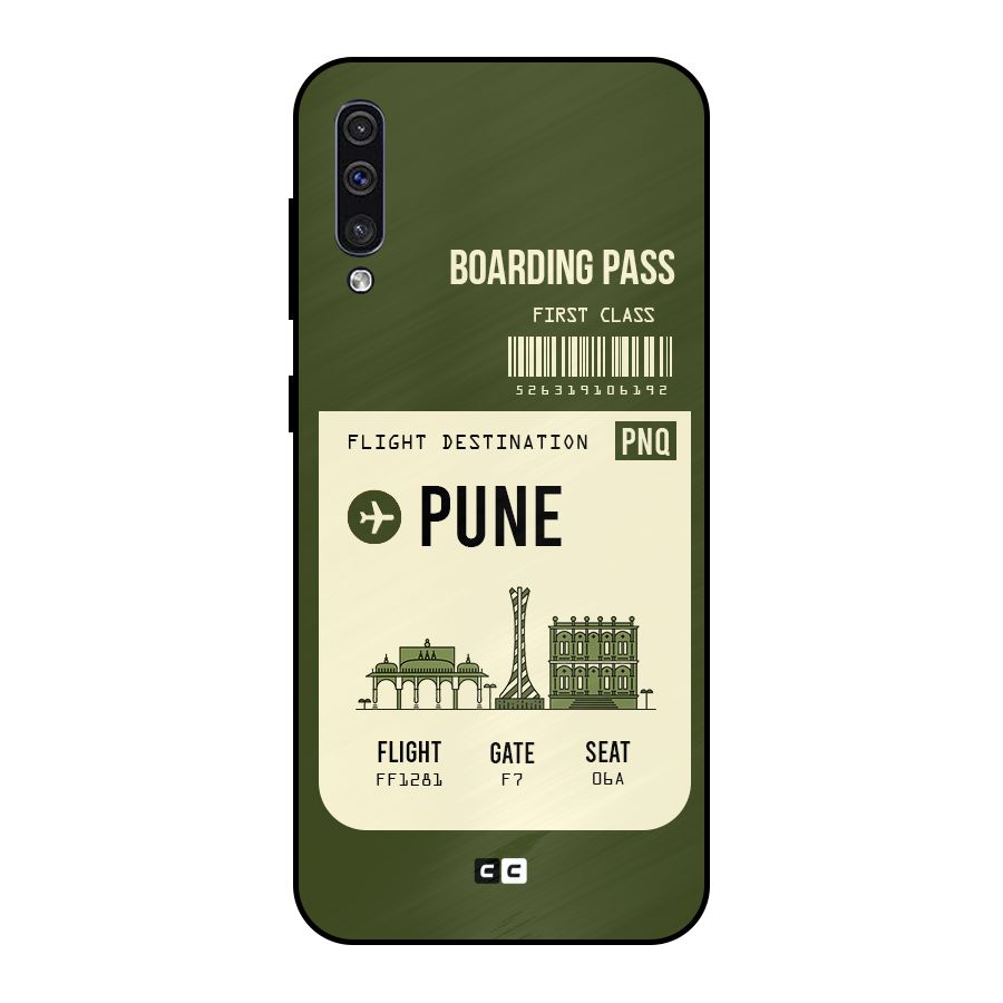 Pune Boarding Pass Metal Back Case for Galaxy A30s