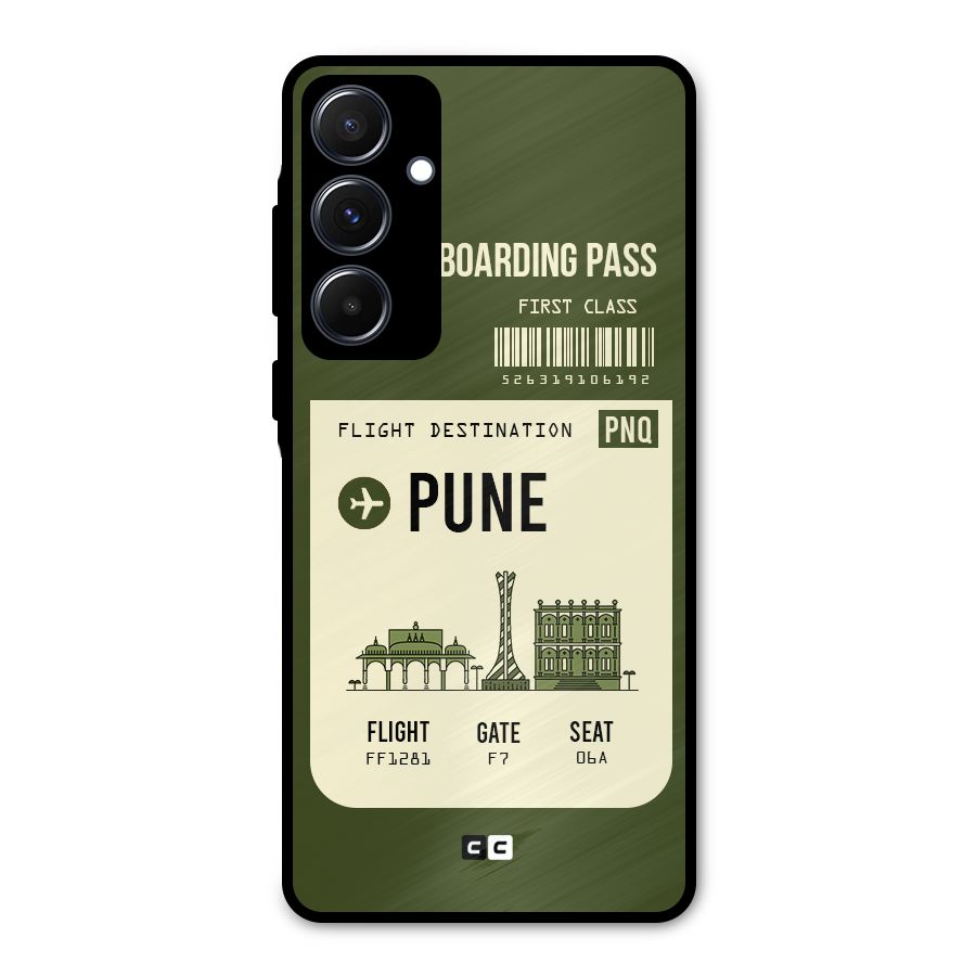 Pune Boarding Pass Metal Back Case for Galaxy A55