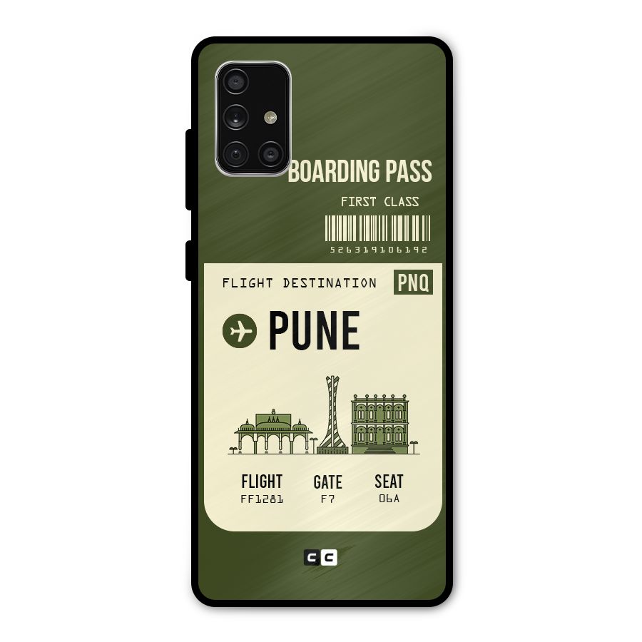 Pune Boarding Pass Metal Back Case for Galaxy A71