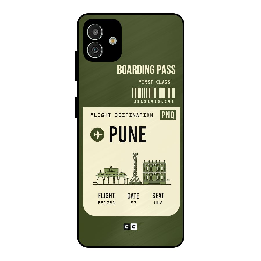 Pune Boarding Pass Metal Back Case for Galaxy M13 5G