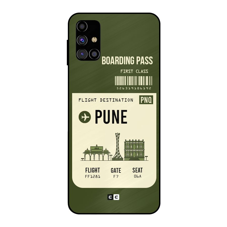 Pune Boarding Pass Metal Back Case for Galaxy M31s