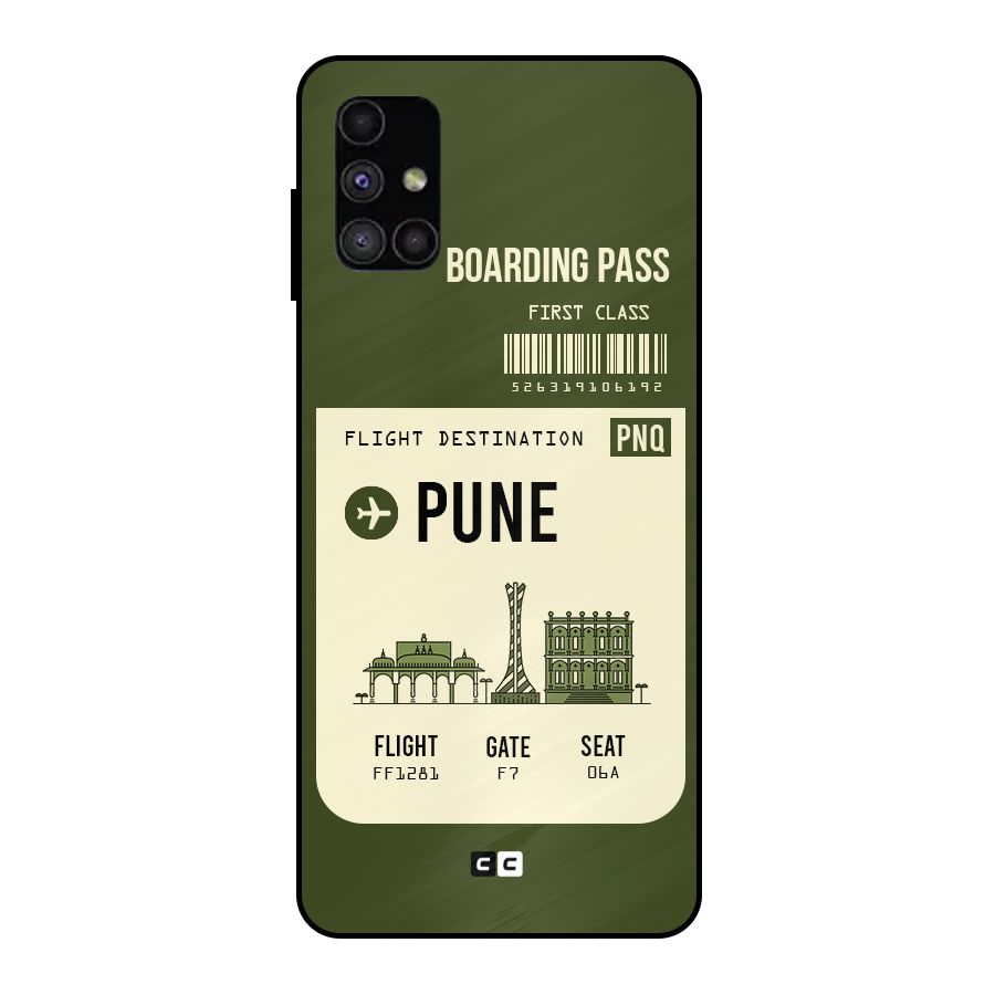 Pune Boarding Pass Metal Back Case for Galaxy M51