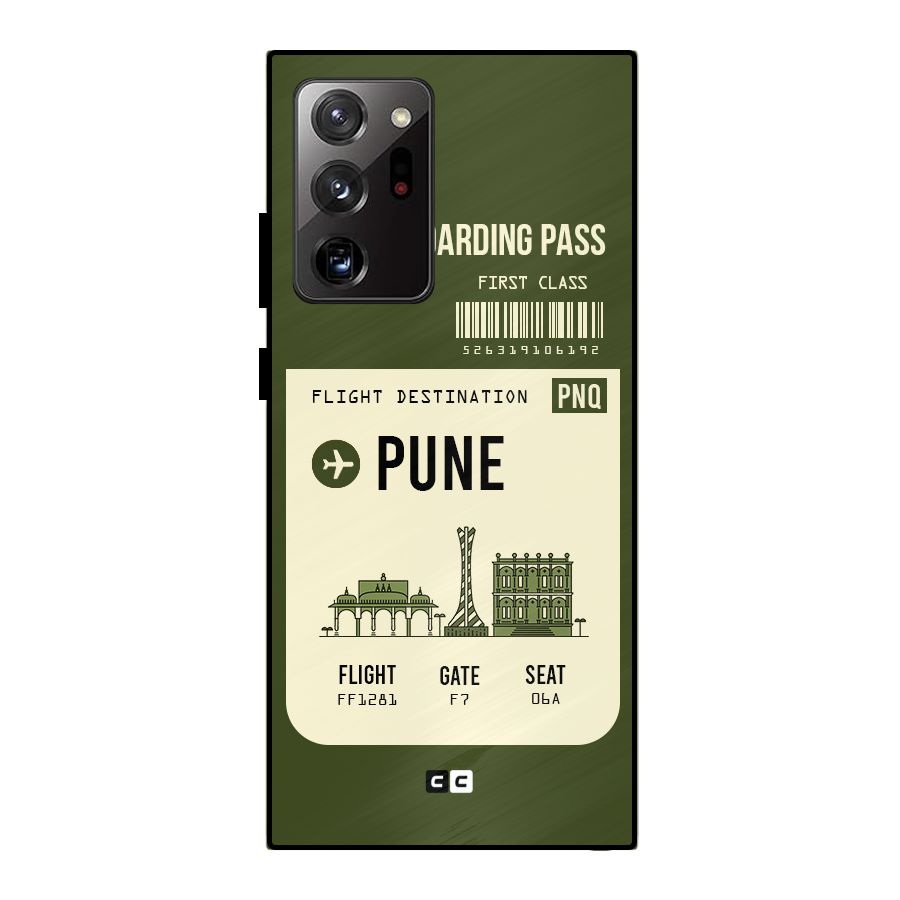 Pune Boarding Pass Metal Back Case for Galaxy Note 20 Ultra