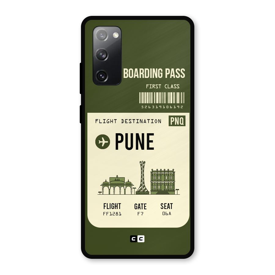 Pune Boarding Pass Metal Back Case for Galaxy S20 FE 5G