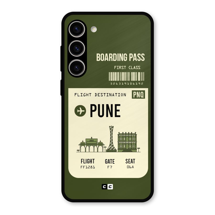 Pune Boarding Pass Metal Back Case for Galaxy S23 Plus