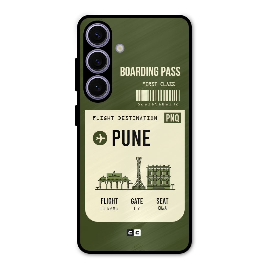 Pune Boarding Pass Metal Back Case for Galaxy S24