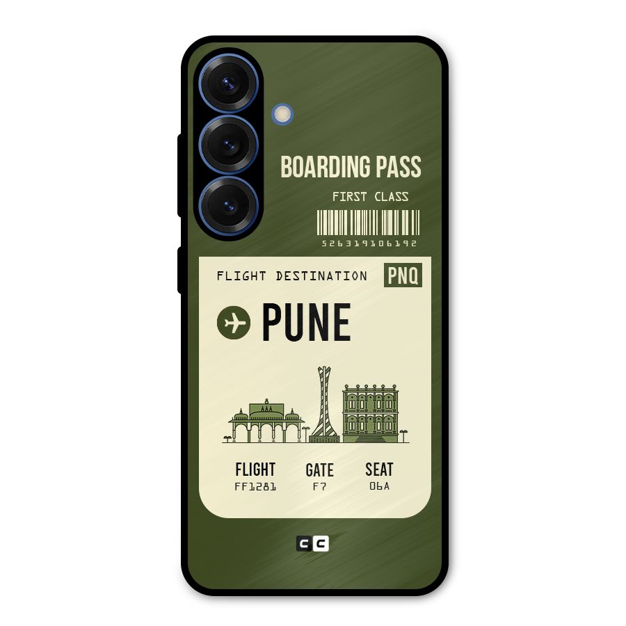 Pune Boarding Pass Metal Back Case for Galaxy S25