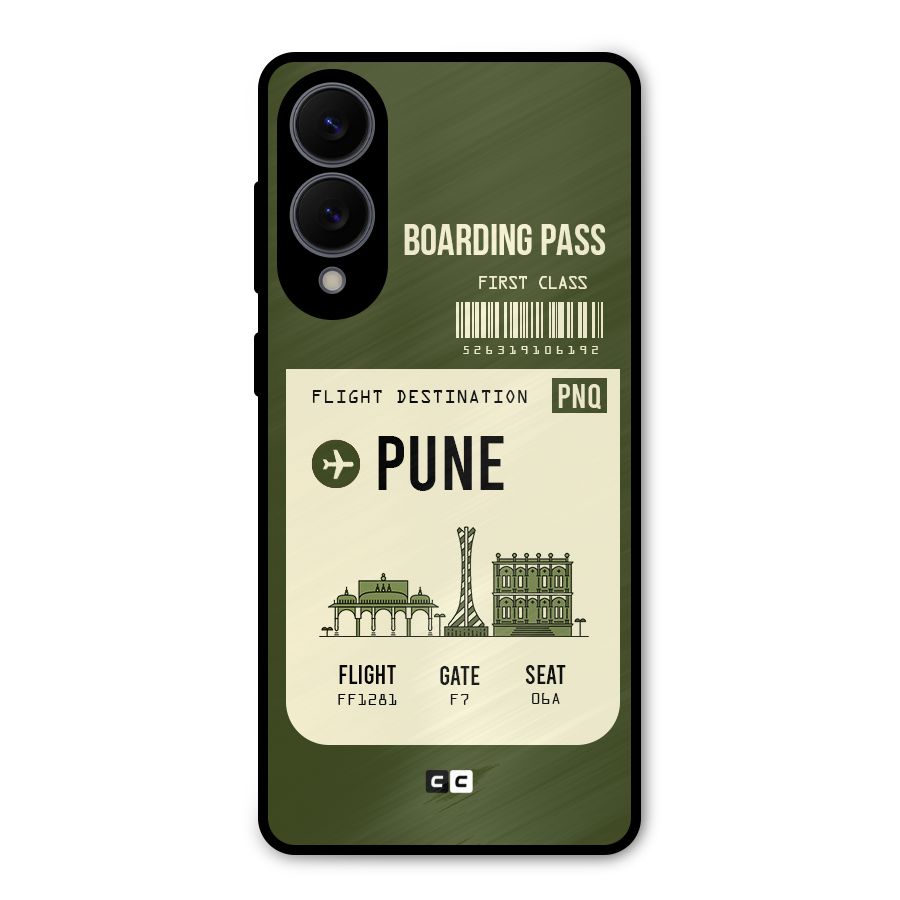 Pune Boarding Pass Metal Back Case for Galaxy S25 Edge
