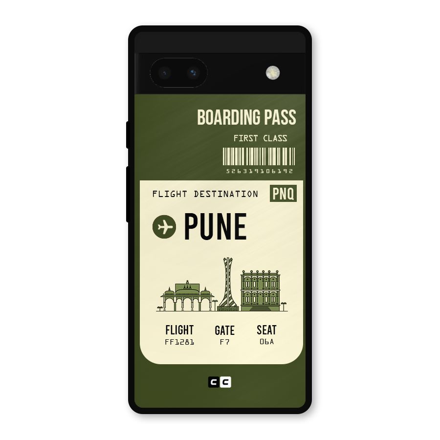 Pune Boarding Pass Metal Back Case for Google Pixel 6a