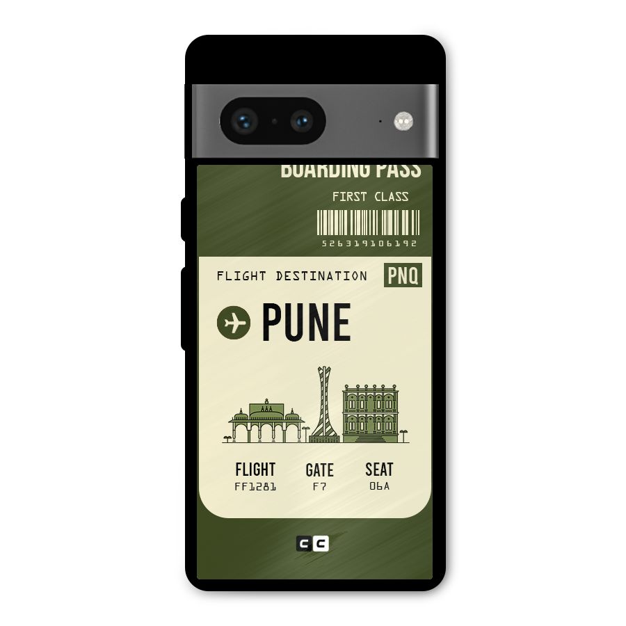Pune Boarding Pass Metal Back Case for Google Pixel 7