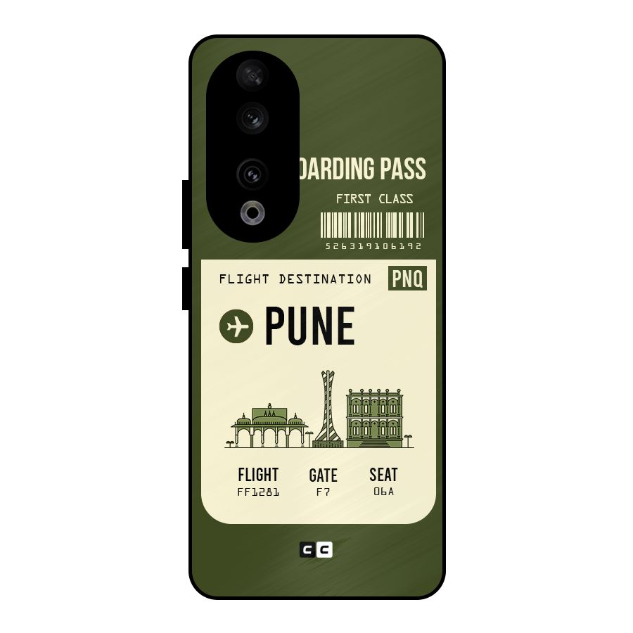 Pune Boarding Pass Metal Back Case for Honor 90