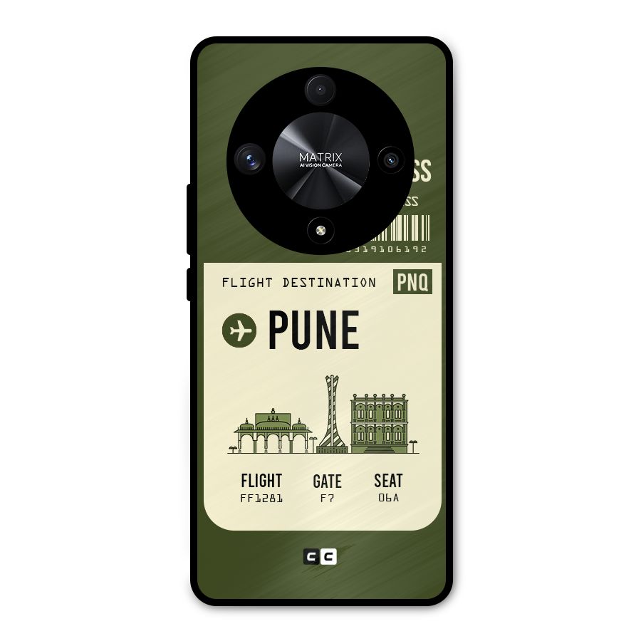 Pune Boarding Pass Metal Back Case for Honor X9b