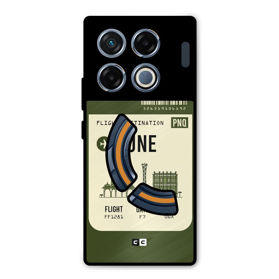 Pune Boarding Pass Metal Back Case for Infinix GT 20 Pro