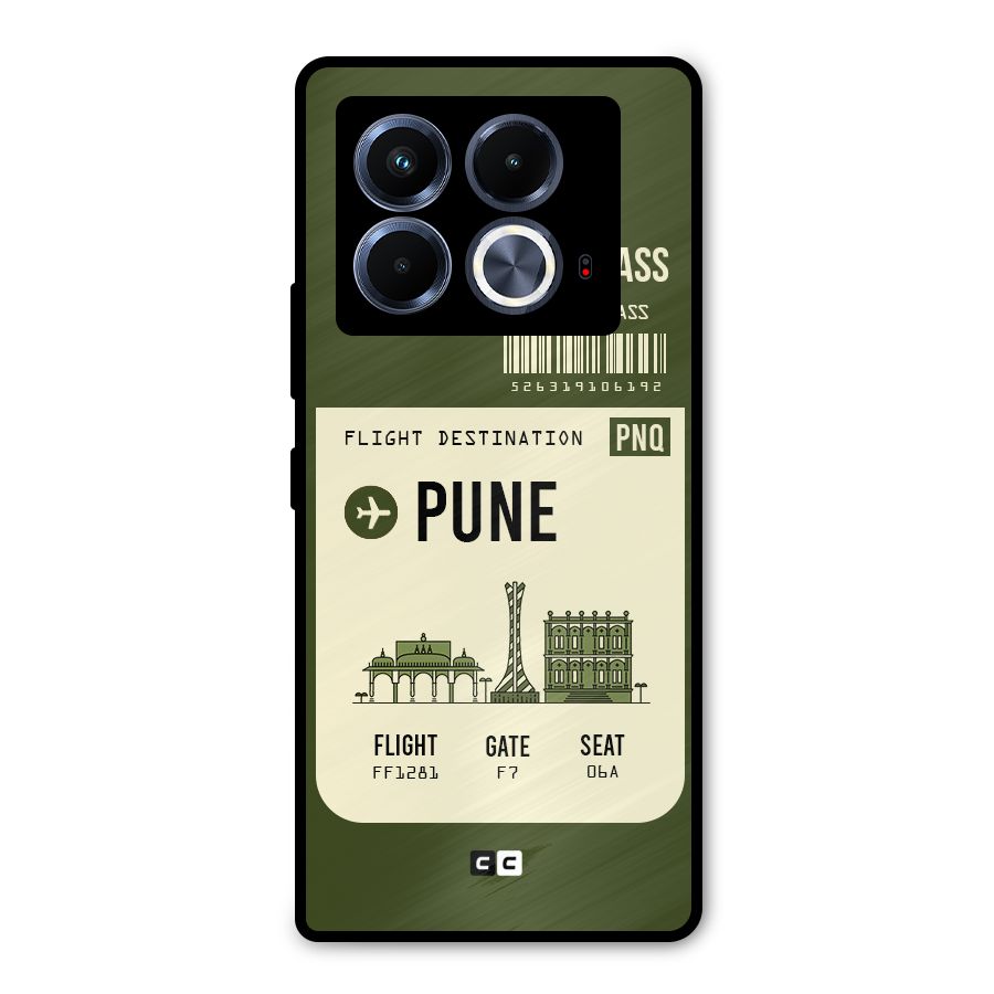 Pune Boarding Pass Metal Back Case for Infinix Note 40 5G