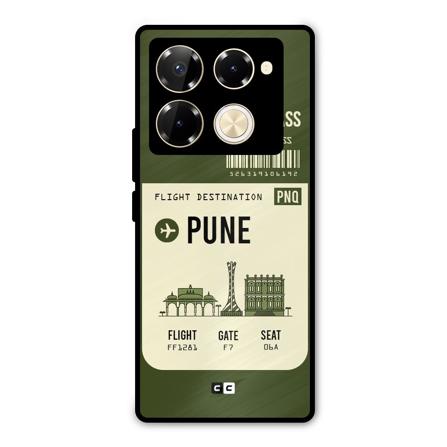 Pune Boarding Pass Metal Back Case for Infinix Note 40 Pro Plus