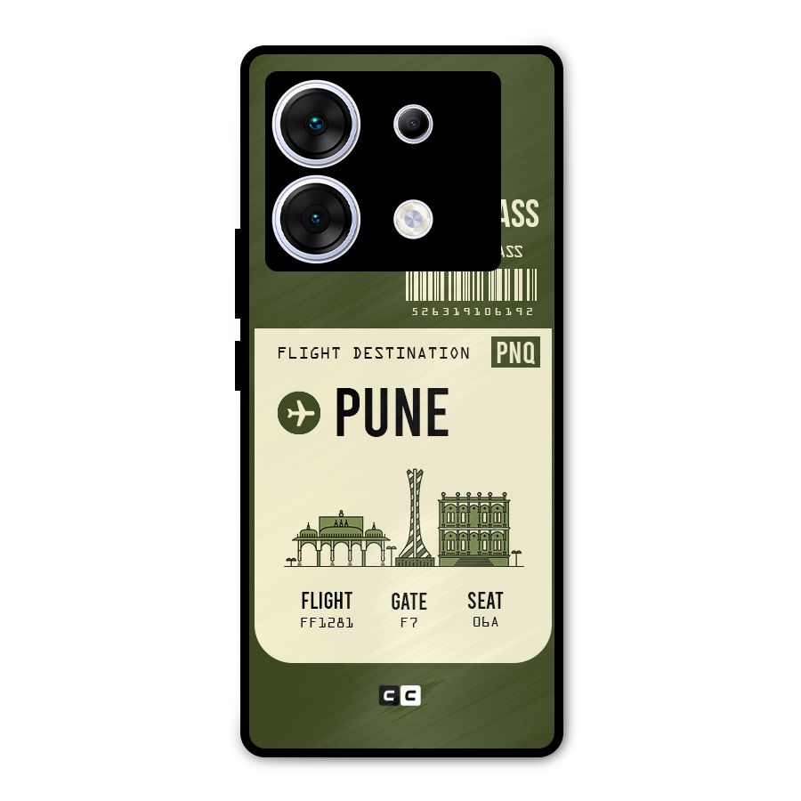 Pune Boarding Pass Metal Back Case for Infinix Zero 30 5G