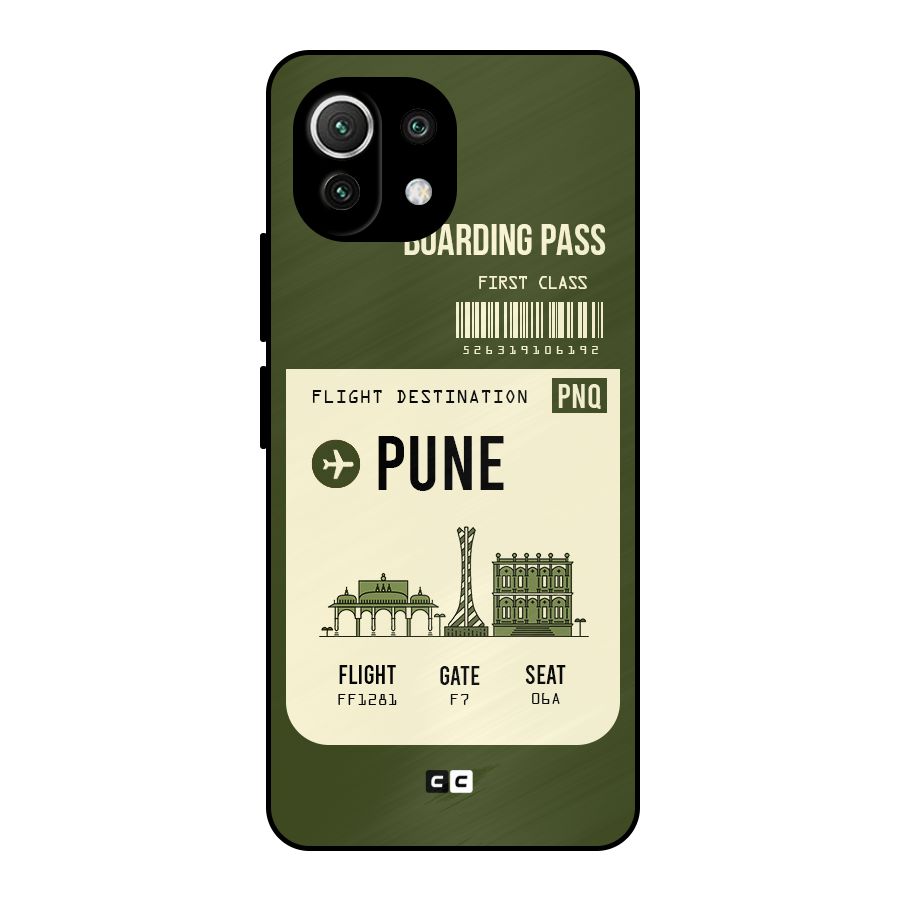 Pune Boarding Pass Metal Back Case for Mi 11 Lite NE 5G