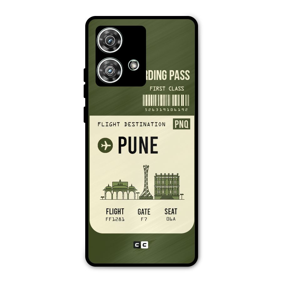 Pune Boarding Pass Metal Back Case for Motorola Edge 40 Neo