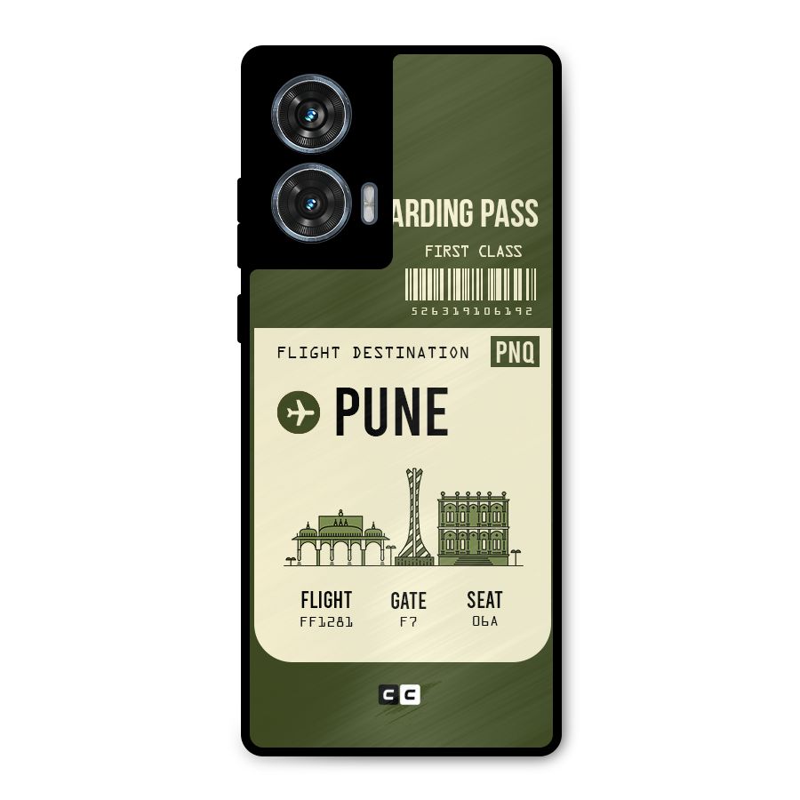 Pune Boarding Pass Metal Back Case for Motorola Edge 50 Fusion