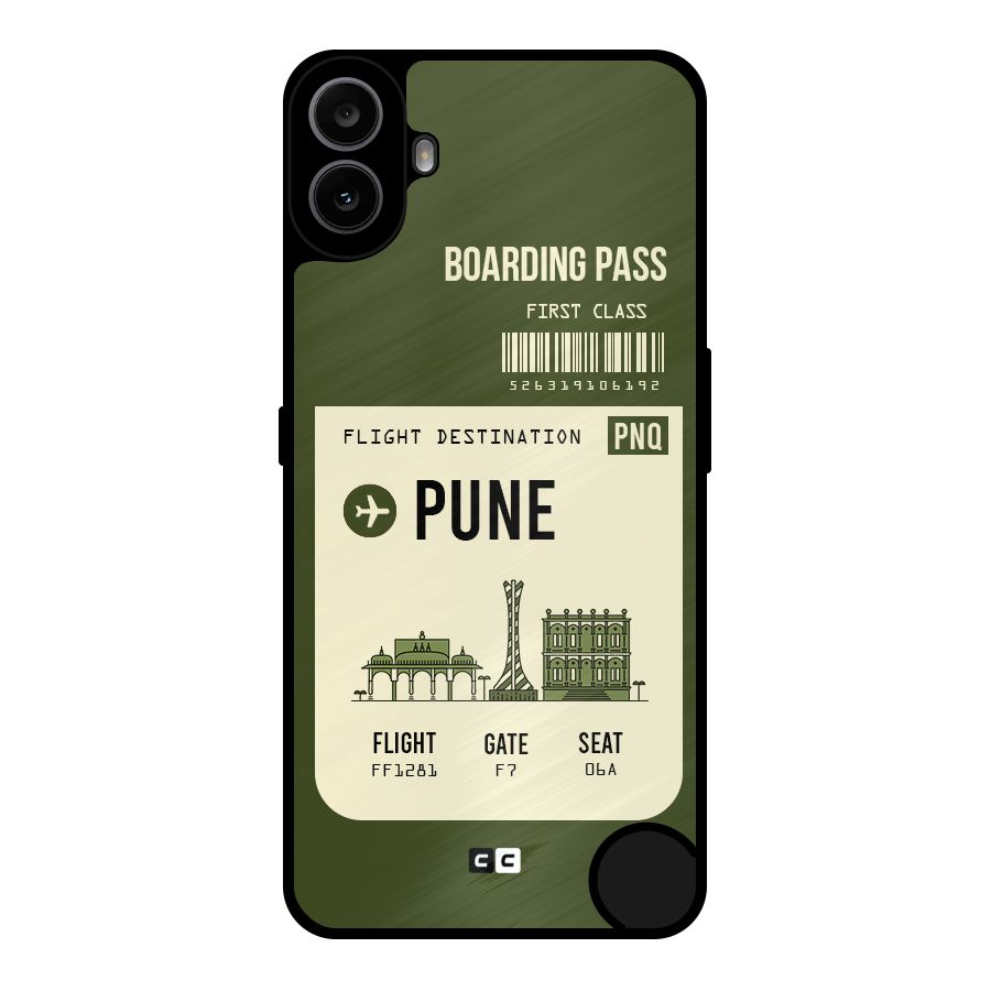 Pune Boarding Pass Metal Back Case for Nothing CMF Phone 1