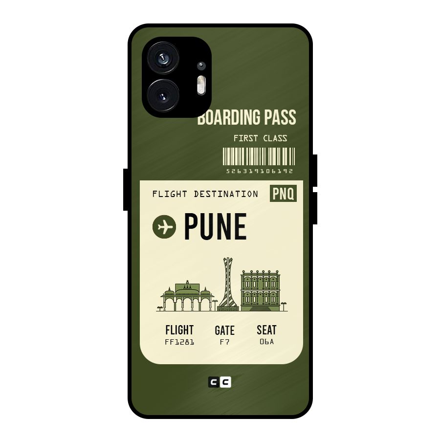 Pune Boarding Pass Metal Back Case for Nothing Phone 2