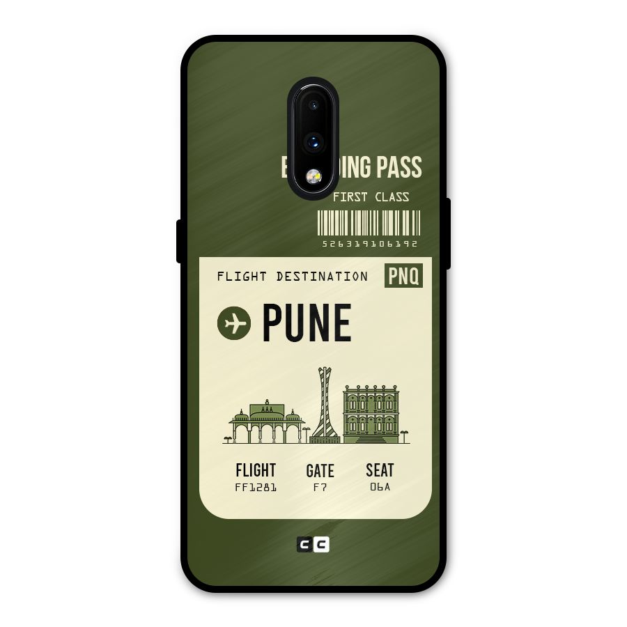 Pune Boarding Pass Metal Back Case for OnePlus 7