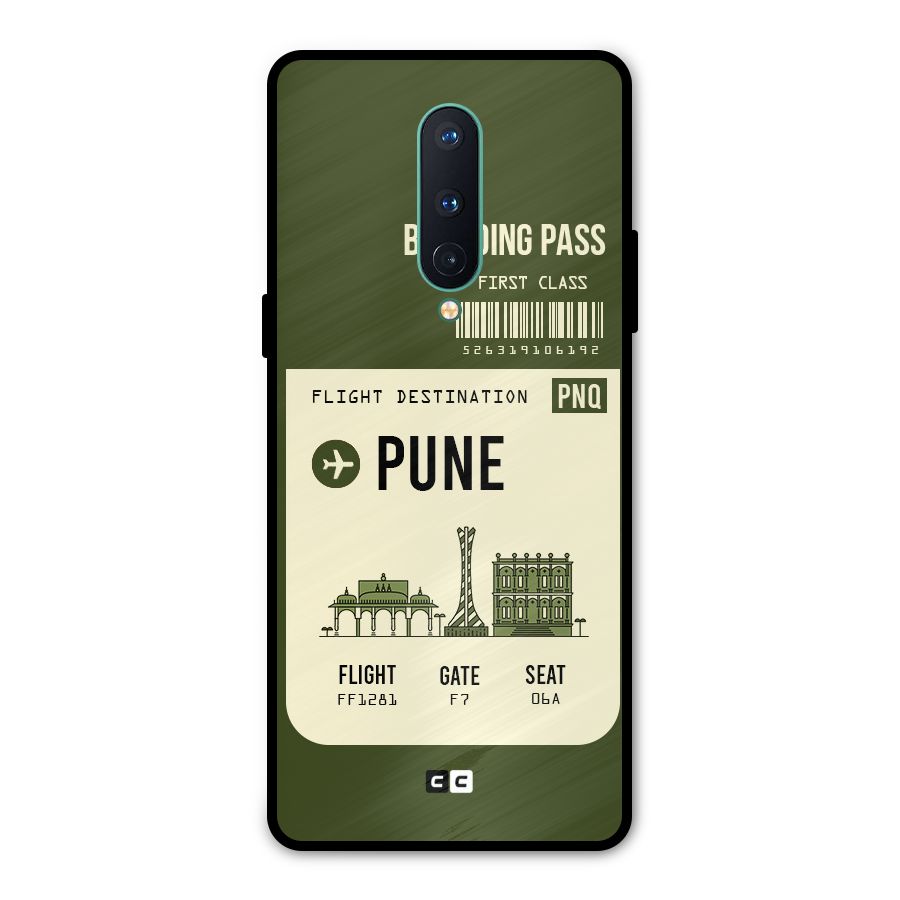 Pune Boarding Pass Metal Back Case for OnePlus 8