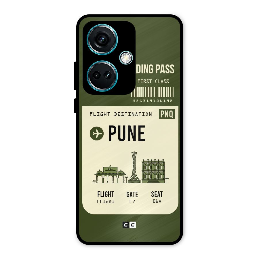 Pune Boarding Pass Metal Back Case for OnePlus Nord CE 3 5G
