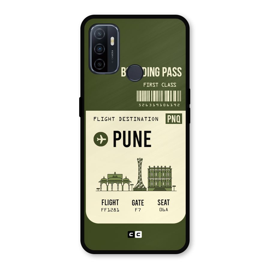 Pune Boarding Pass Metal Back Case for Oppo A53