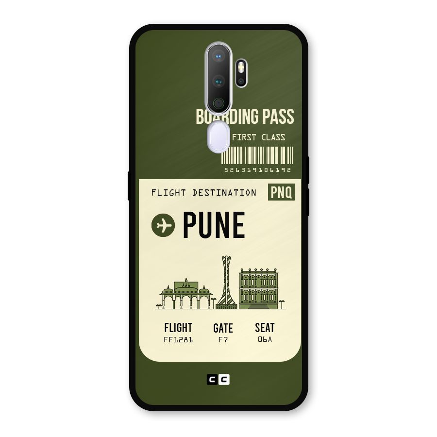 Pune Boarding Pass Metal Back Case for Oppo A9 (2020)