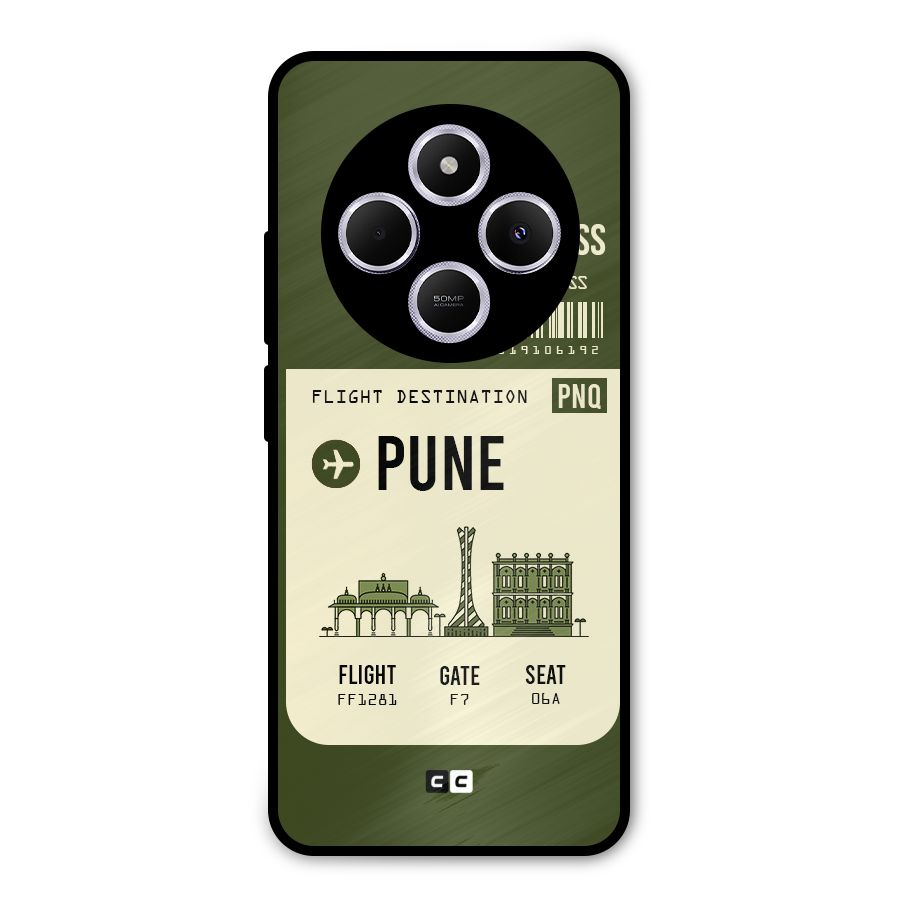 Pune Boarding Pass Metal Back Case for Poco C75 5G