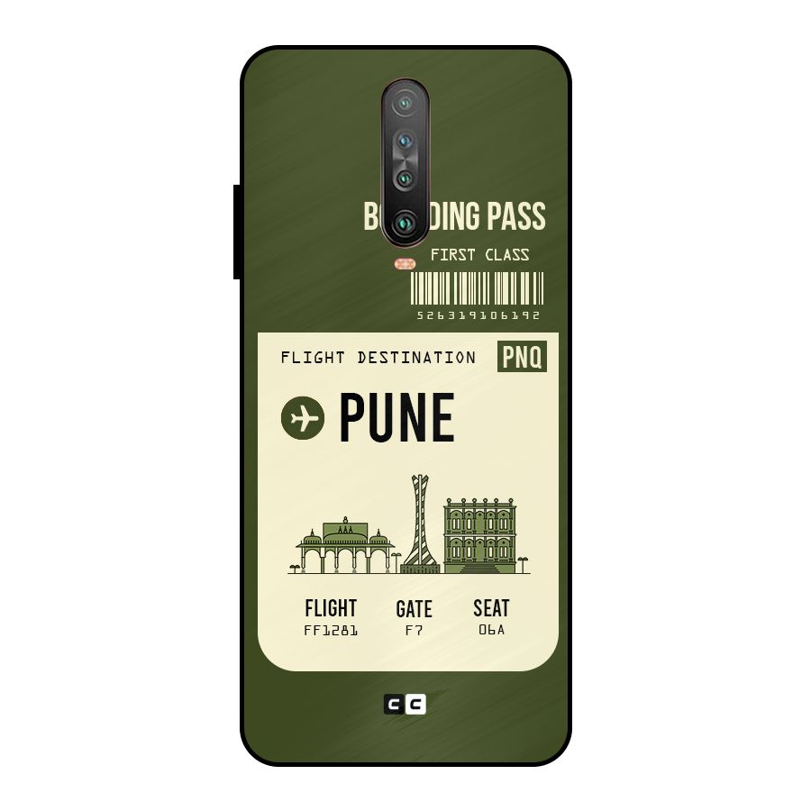Pune Boarding Pass Metal Back Case for Poco X2