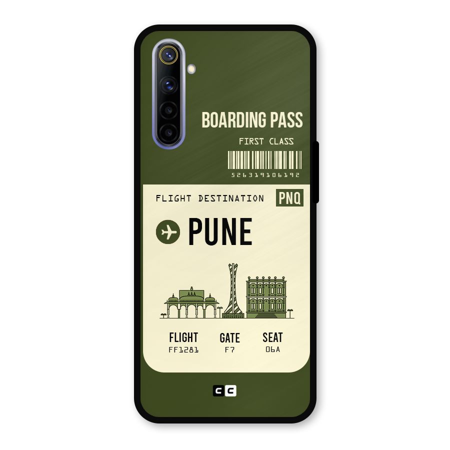 Pune Boarding Pass Metal Back Case for Realme 6