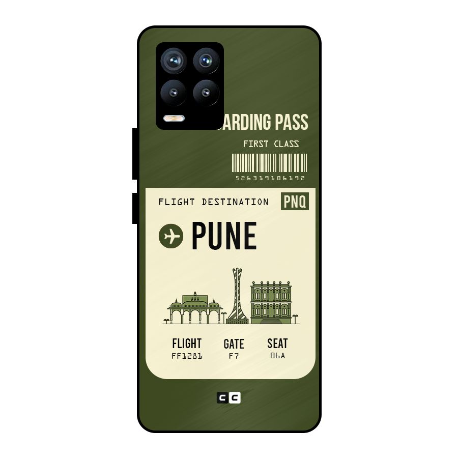 Pune Boarding Pass Metal Back Case for Realme 8
