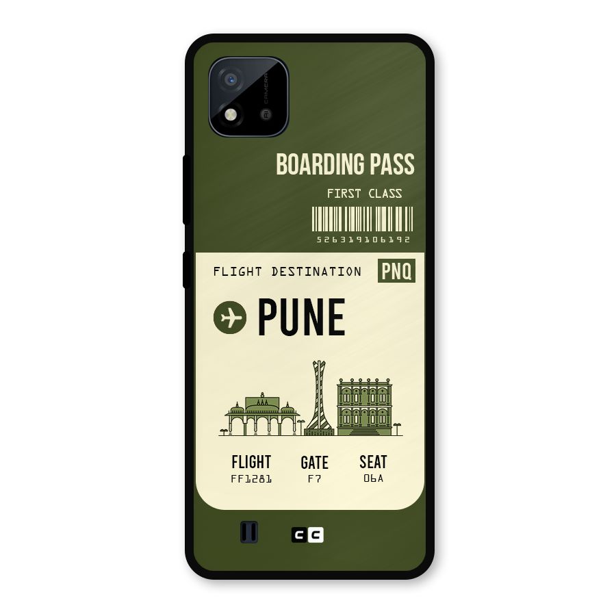 Pune Boarding Pass Metal Back Case for Realme C11 2021