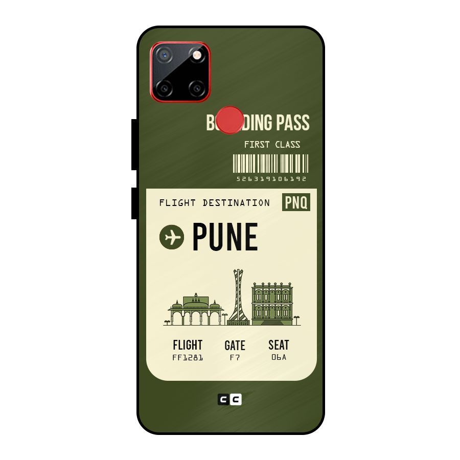 Pune Boarding Pass Metal Back Case for Realme C12