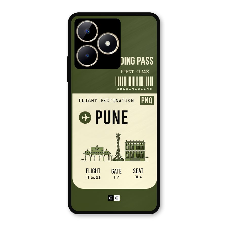 Pune Boarding Pass Metal Back Case for Realme C53