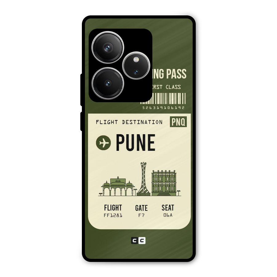 Pune Boarding Pass Metal Back Case for Realme GT 6