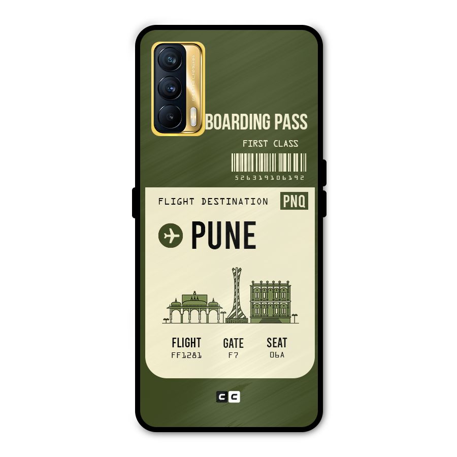 Pune Boarding Pass Metal Back Case for Realme X7
