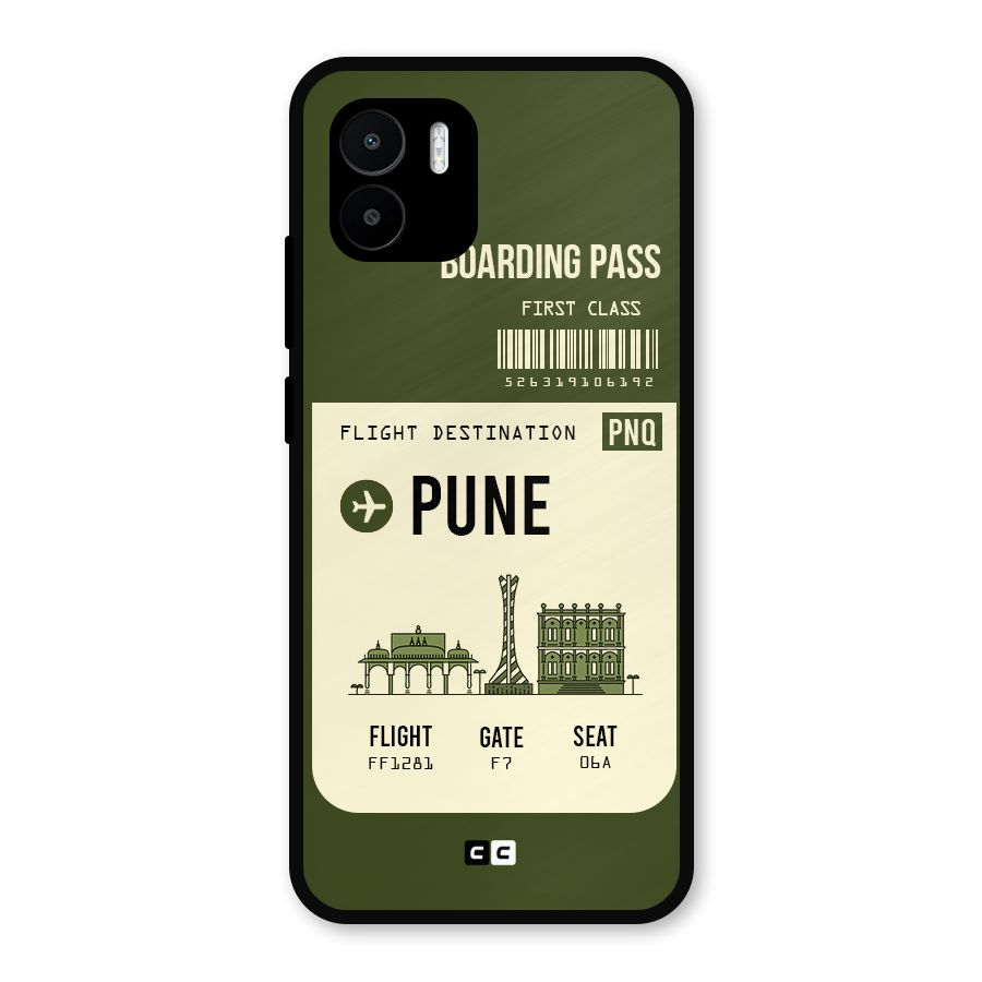 Pune Boarding Pass Metal Back Case for Redmi A1
