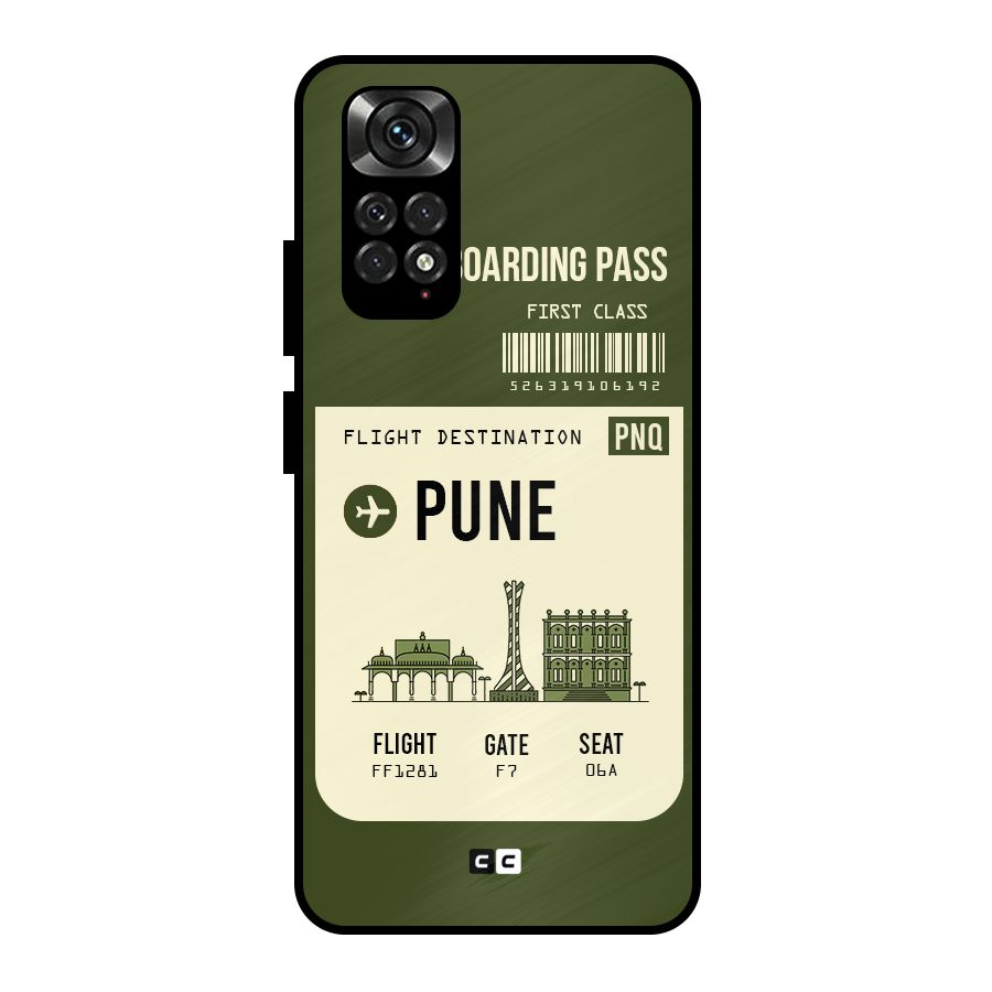 Pune Boarding Pass Metal Back Case for Redmi Note 11 Pro
