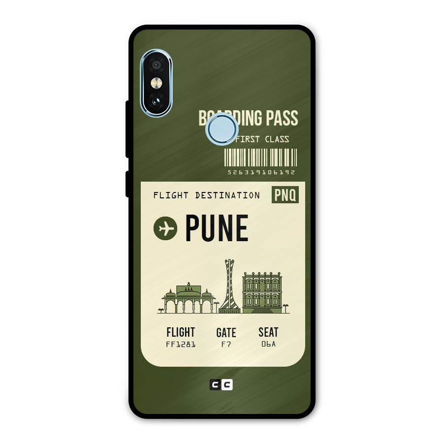 Pune Boarding Pass Metal Back Case for Redmi Note 5 Pro