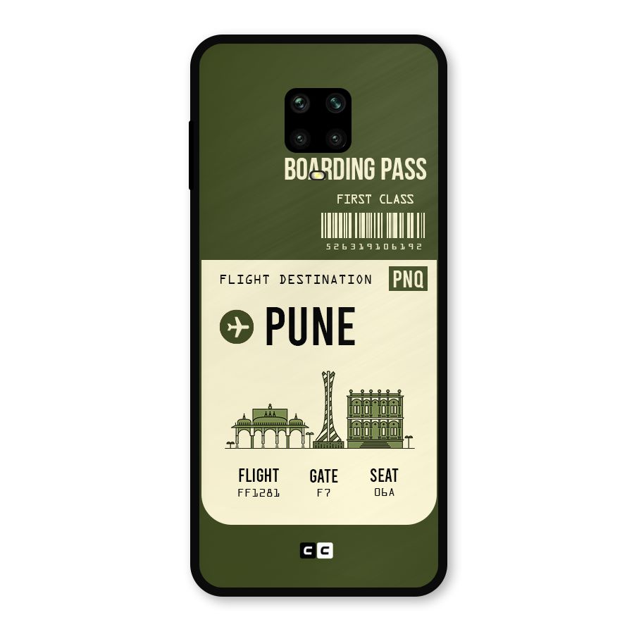 Pune Boarding Pass Metal Back Case for Redmi Note 9 Pro Max