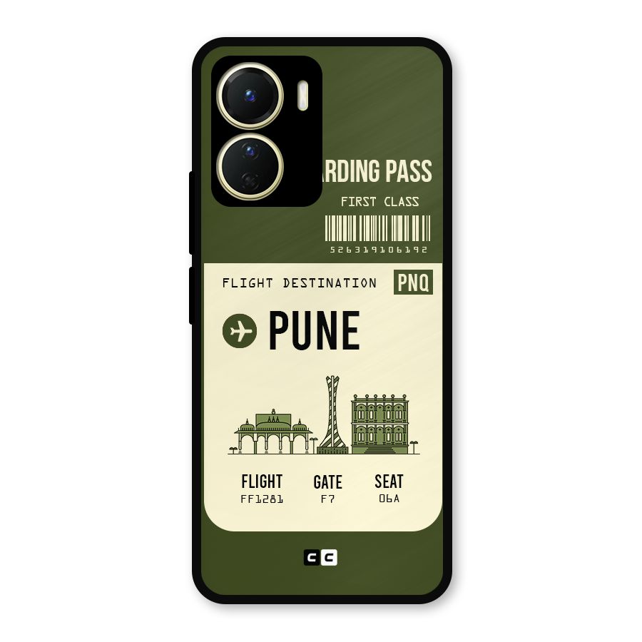 Pune Boarding Pass Metal Back Case for Vivo T2x