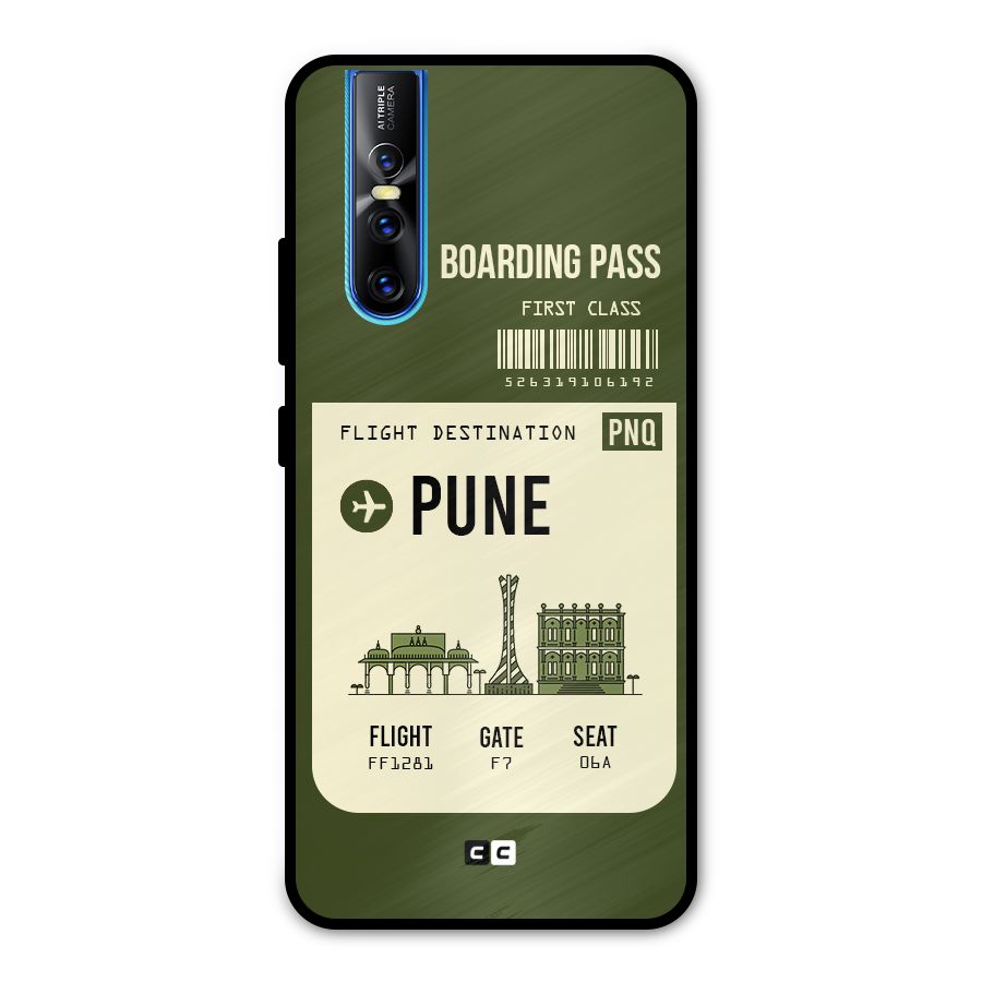 Pune Boarding Pass Metal Back Case for Vivo V15 Pro