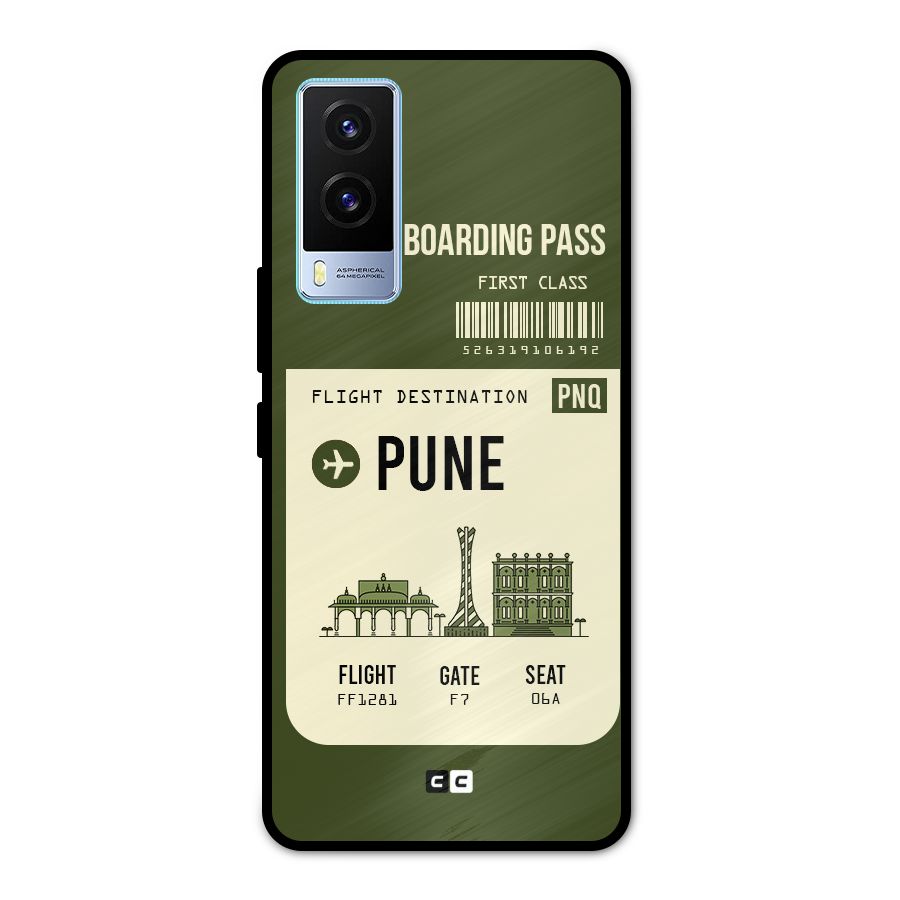 Pune Boarding Pass Metal Back Case for Vivo V21e 5G