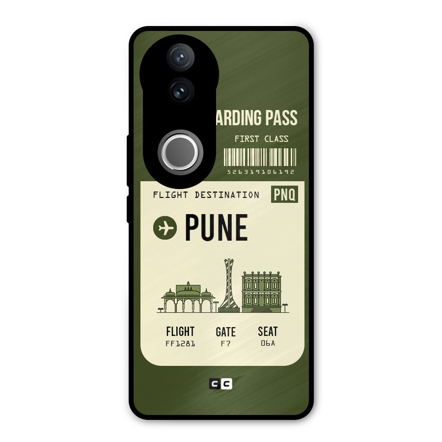 Pune Boarding Pass Metal Back Case for Vivo V50